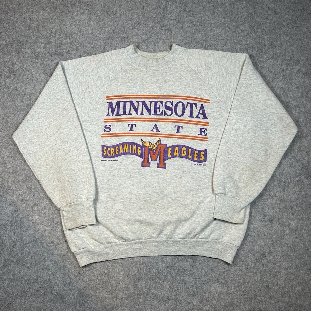 1991 Minnesota State Screaming Eagles T Shirt Mens Size Large College Sweatshirt